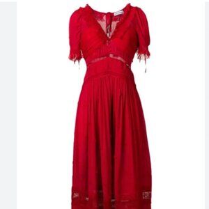 self-portrait 3D Plumetis Midi Dress - UK size 8 , US size 4